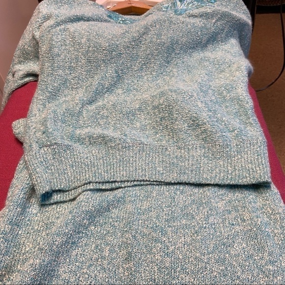 RAOUL Vintage 80s beaded suit in aqua. Beading embellishments sparkle. Snazzy. - Picture 12 of 15